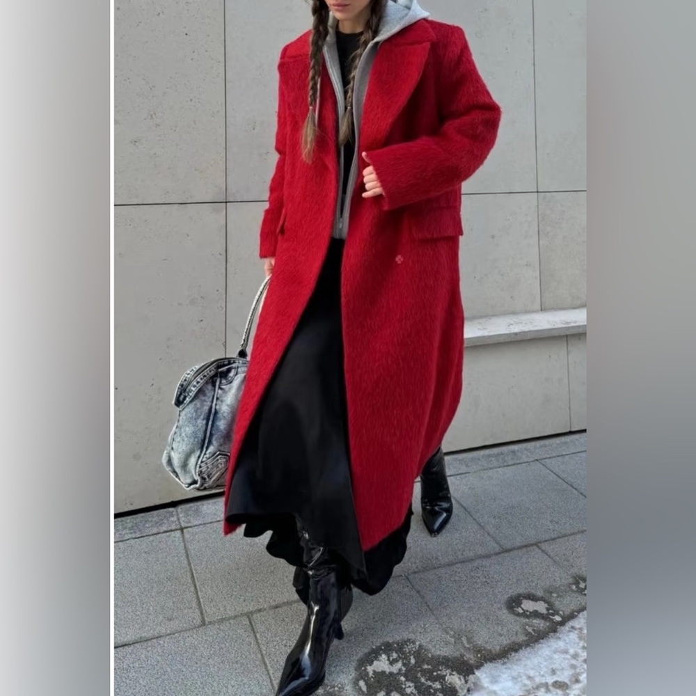 Women's Red long Coat